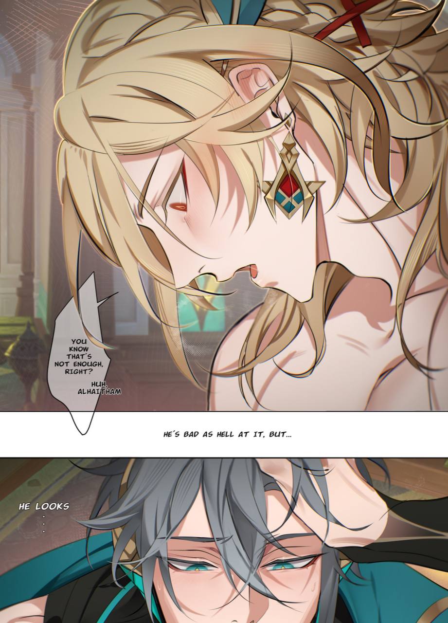 Kaveh's lips parted in anticipation