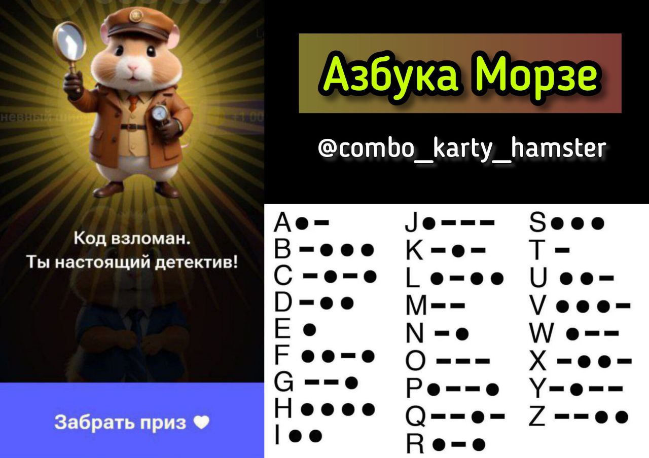 Комбо хомяк сегодня новые шифры